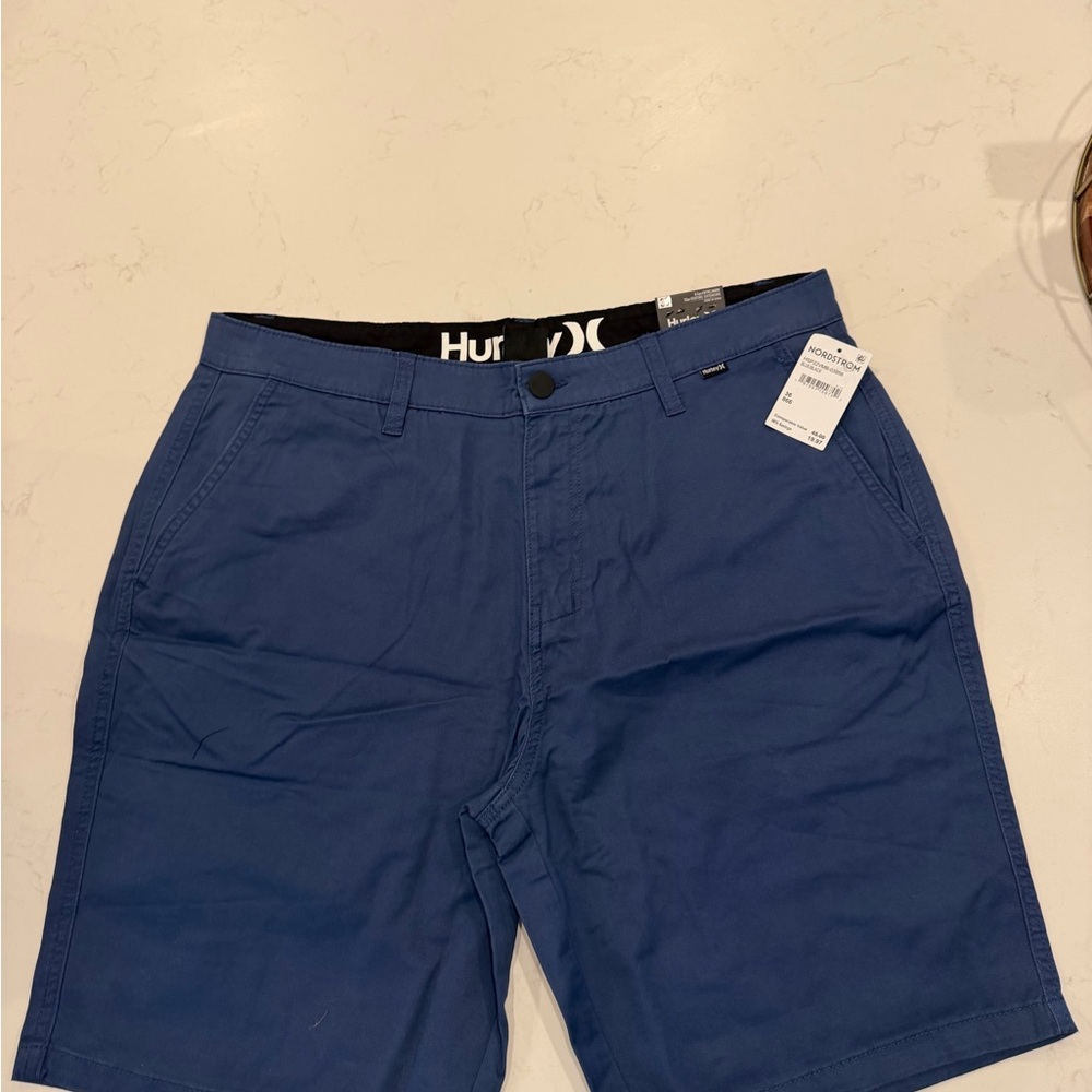 Hurley Men's Navy Flat Front Shorts